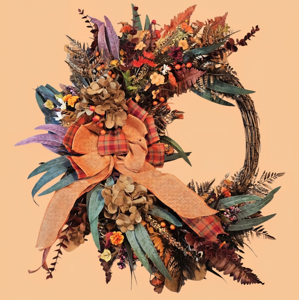 Rustic Fall Floral Wreath